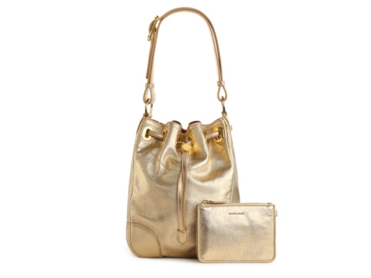 Ralph Lauren Collection Leather Metallic Cinch Shoulder Bag