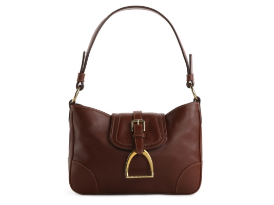 Ralph Lauren Collection Leather Foldover Buckle Shoulder Bag