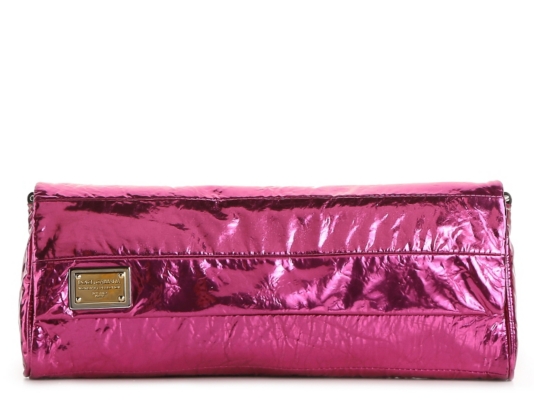 Dolce & Gabbana Metallic Foldover Clutch