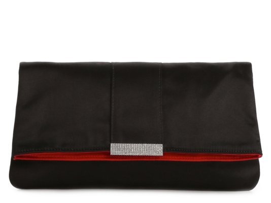 Dolce & Gabbana Satin Rhinestone Foldover Clutch