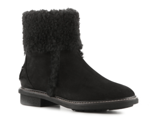 Fendi Nubuck Leather Shearling Bootie