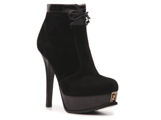 Fendi Suede Platform Bootie