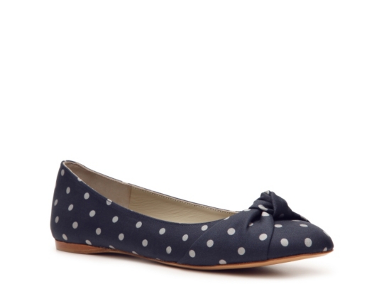 Ralph Lauren Collection Tadita Printed Canvas Bow Flat