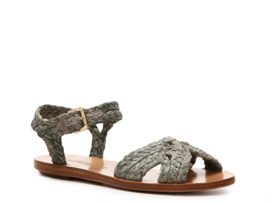 Ralph Lauren Collection Maralyn Raffia Flat Sandal
