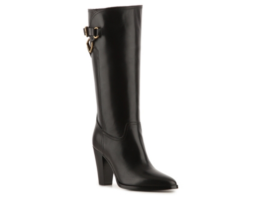 Ralph Lauren Collection Nichelle Leather Buckle Boot