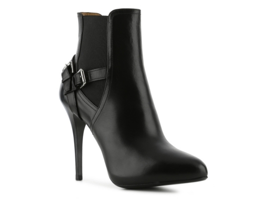 Ralph Lauren Collection Viola Leather Buckle Bootie