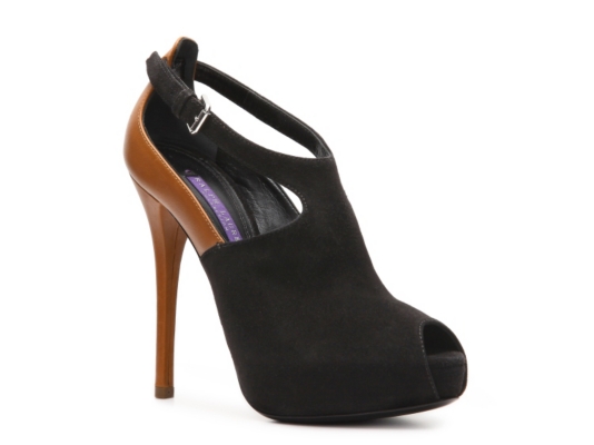 Ralph Lauren Collection Jemah Suede & Leather Platform Pump