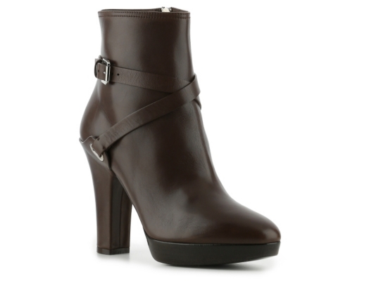 Ralph Lauren Collection Atarah Leather Buckle Bootie