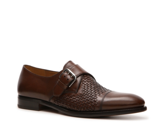 Ralph Lauren Collection Doncaster Woven Leather Monk Slip-On