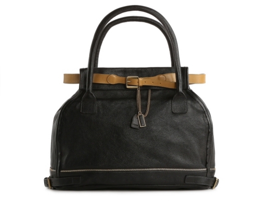 Chloe Leather Belted Satchel