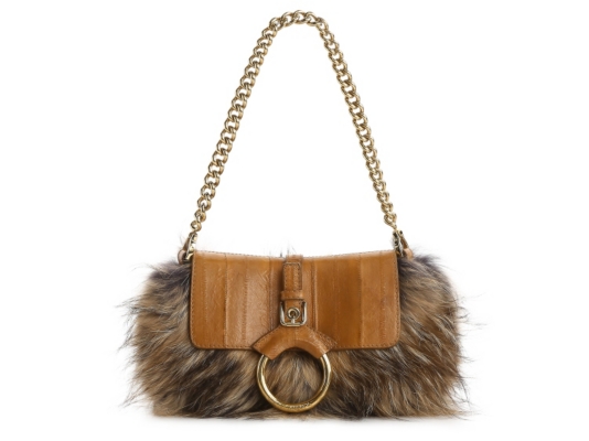 Dolce & Gabbana Fur Covered Shoulder Bag