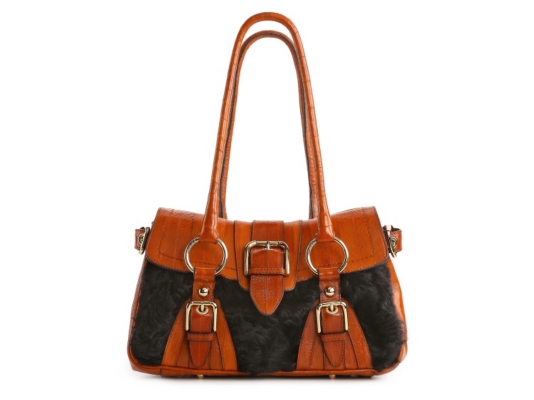 Dolce & Gabbana Leather & Fur Shoulder Bag