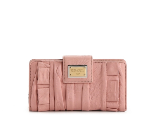 Dolce & Gabbana Leather Ruffle Wallet