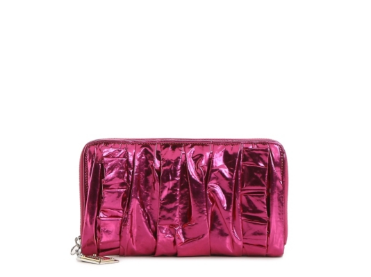 Dolce & Gabbana Metallic Ruffle Wallet