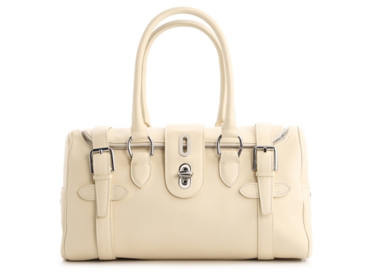 Ralph Lauren Collection Leather Turn Lock Satchel
