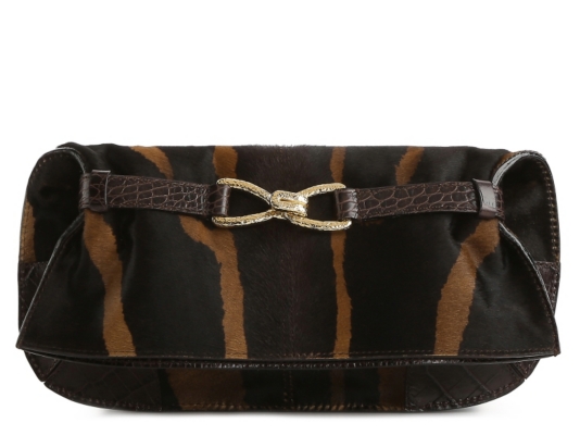 Roberto Cavalli Fur Belted Clutch