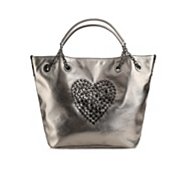 Betsey Johnson Heart Attack Studded Tote