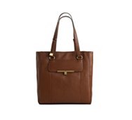 Audrey Brooke Leather Open Tote