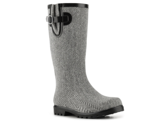 herringbone rain boots