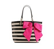 Betsey Johnson Bow Tastic Striped Tote