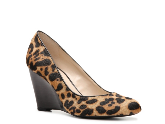 Franco Sarto Helio Leopard Wedge Pump | DSW