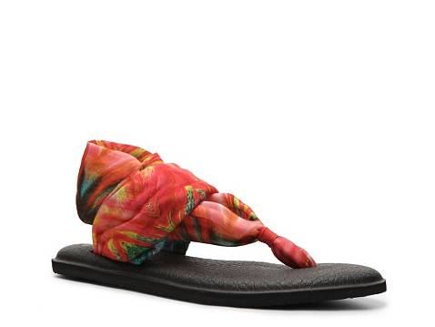 Sanuk Yoga Sling Printed Flat Sandal | DSW