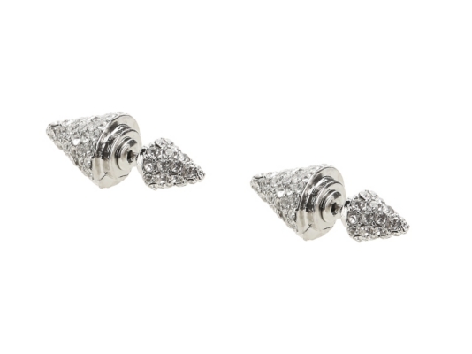 One Wink Spike Front and Back Stud Earrings