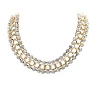 One Wink Crystal Chain Link Collar Necklace