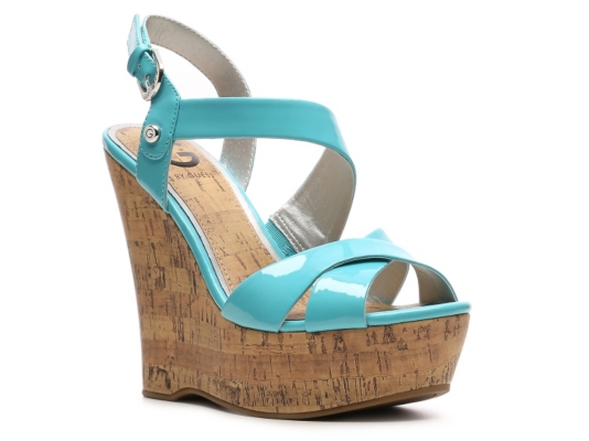 G by GUESS Helix Patent Wedge Sandal