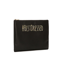 dsw black clutch