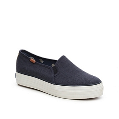 keds triple decker leather slip on