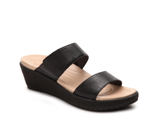 Crocs A-Leigh 2-Strap Mini Wedge Sandal