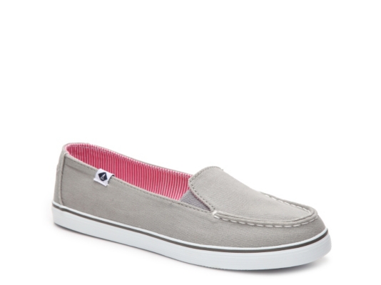 sperry canvas slip on