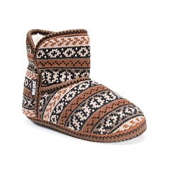 muk luks men's nordic knit bootie slipper socks