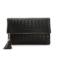 woven tassel clutch