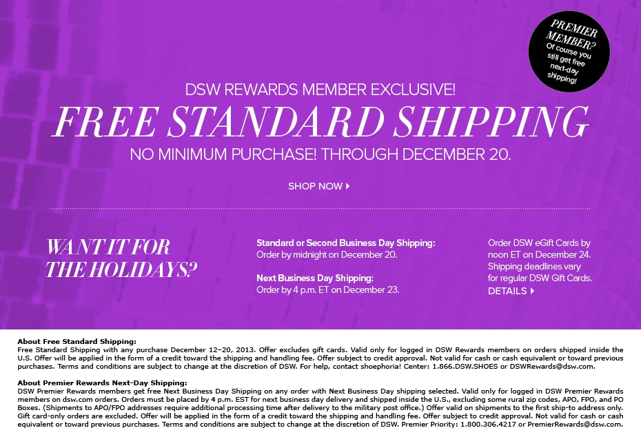 DSW Free Shipping (Til 12/20) Drugstore Divas