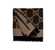 Gucci Luxury Brown Throw Blanket