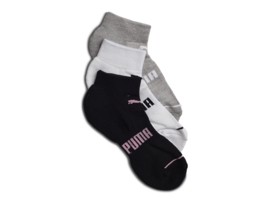 Puma Women's Quarter Crew Athletic Sock, 3 Pack