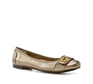 Marc by Marc Jacobs Metallic Leather Turnlock Flat
