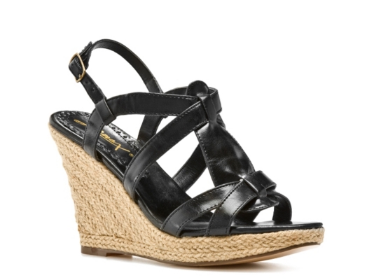 black wedge sandals dsw