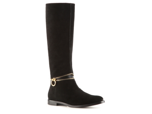 Sergio Rossi Suede Zipper Boot