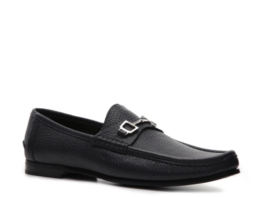 Gucci Men's Pebbled Leather Moccasin
