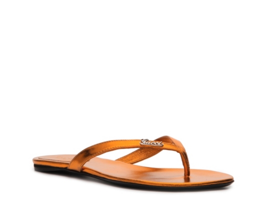 Gucci Women's Metallic Flip Flop