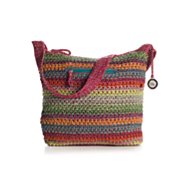The Sak Classic Striped Crochet Shoulder Bag