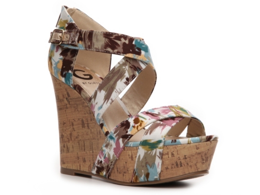 G by GUESS Prinzess Printed Wedge Sandal