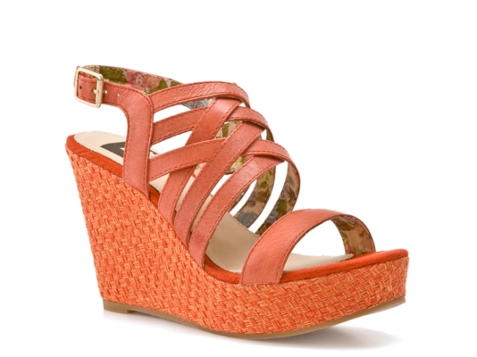 BC Footwear Ladybug Woven Wedge Sandal