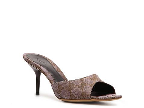 Gucci Fabric Peep Toe Sandal | DSW