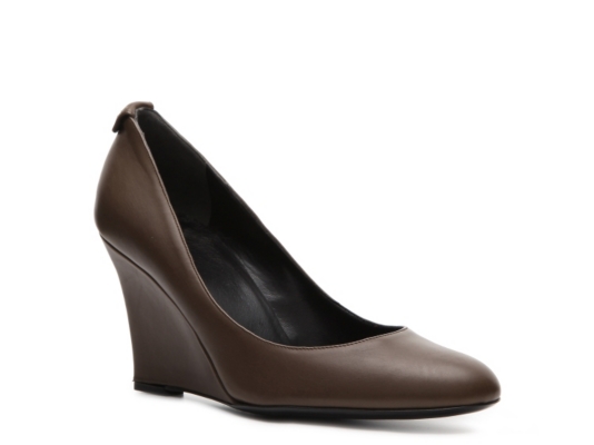 Gucci Leather Wedge Pump