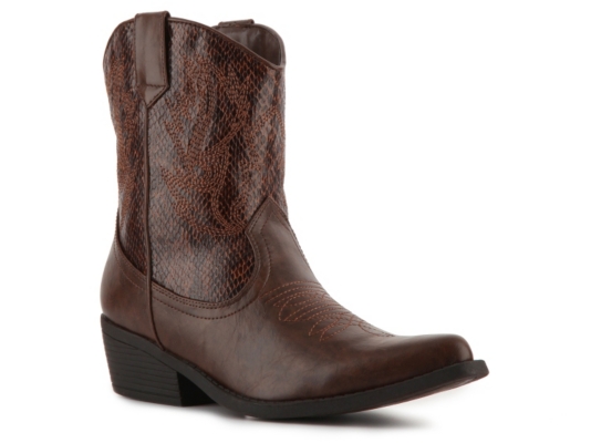 Rampage Wagner Snake Embossed Western Bootie