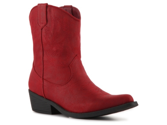 Rampage Wagner Red Western Bootie